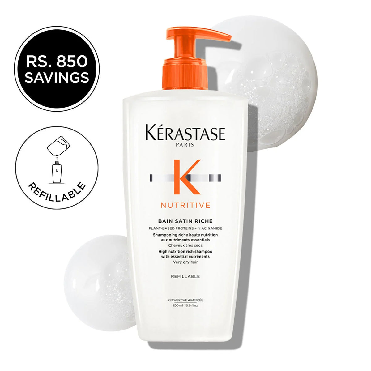 KERASTASE - NUTRITIVE BAIN SATIN 2 SHAMPOO (500 ML)