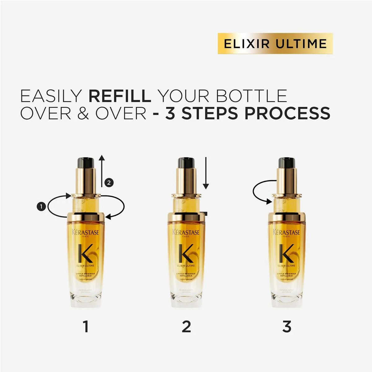 KERASTASE - ELIXIR ULTIME L'HUILE ORIGINALE OIL REFILLABLE (75 ML)