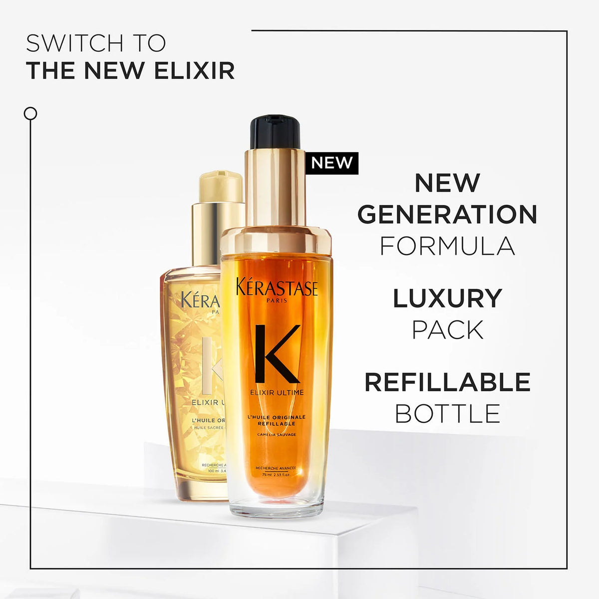 KERASTASE - ELIXIR ULTIME L'HUILE ORIGINALE OIL REFILLABLE (75 ML)